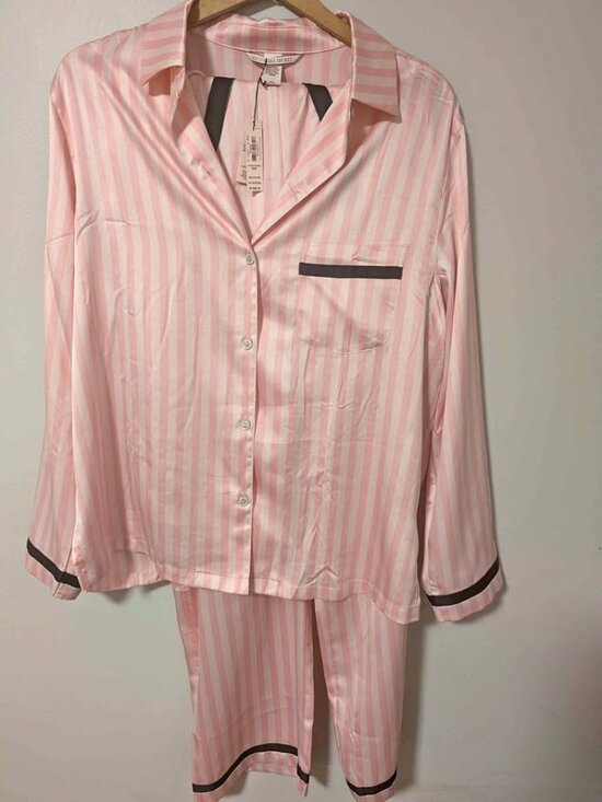 Victoria's Secret Other - Women's Brand New With Tag Victoria Secret 2 Piece Pink and Black Stripped PJ